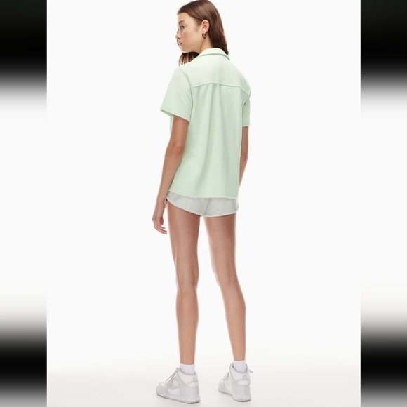 TNA ARITZIA newcastle shirt color Light Pink size XS Towel texture - Picture 5 of 15